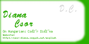 diana csor business card